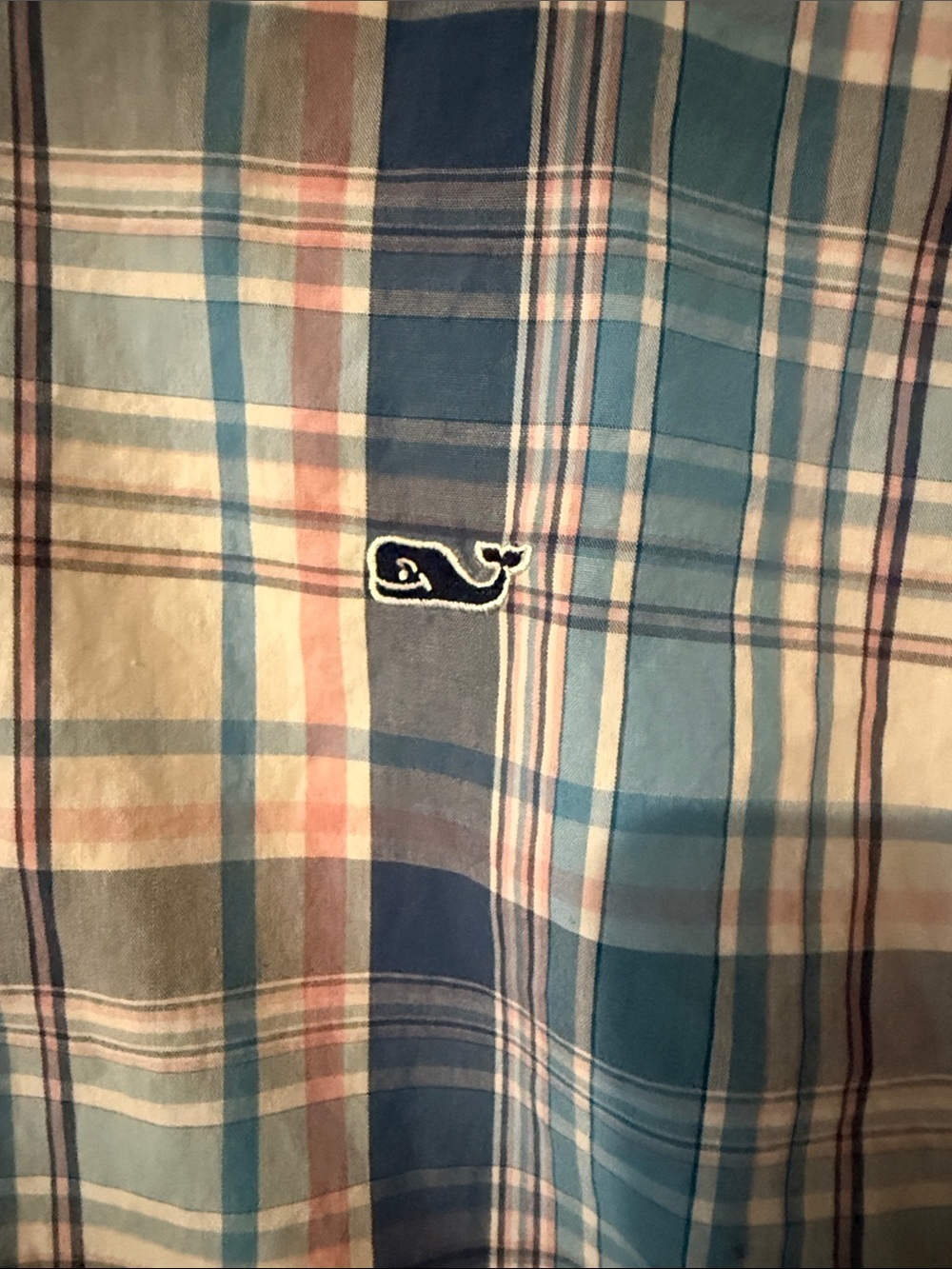 Vineyard Vines Blue and Pink Plaid Button-Down Shirt - Picture 2 of 4